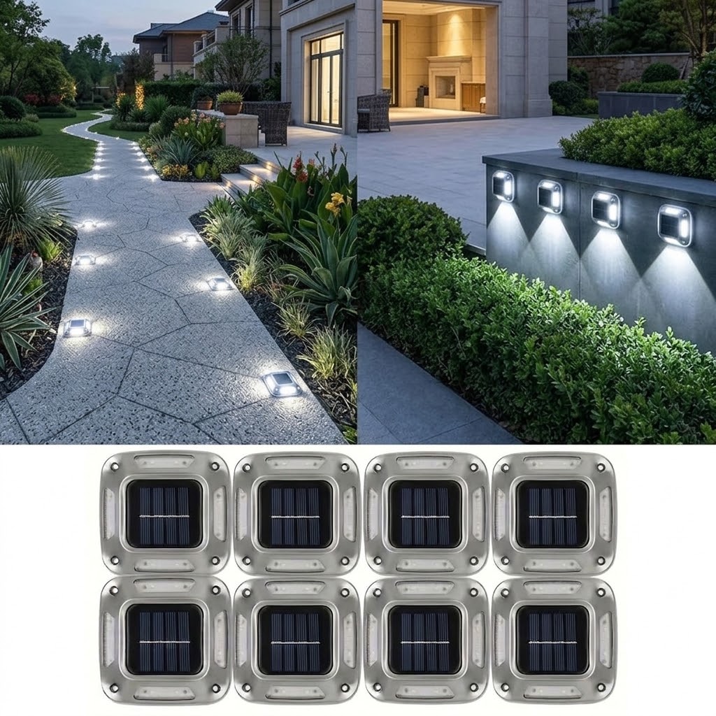 Outdoor Lighting Ground Fixtures - 8 Luci Solari da Giardino per