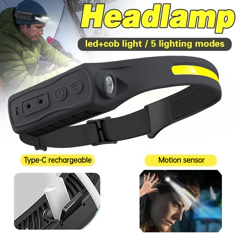 Outdoor Lighting Sensor - Potente lampada frontale con sensore LED