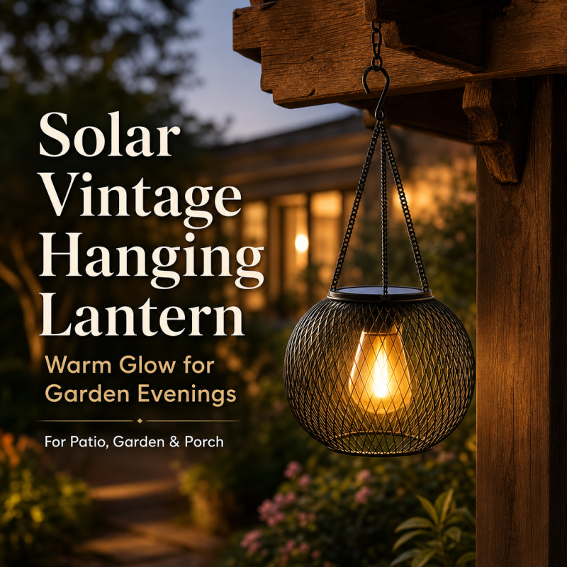Solar Lantern Hanging - Lampada da Terra a LED Solare