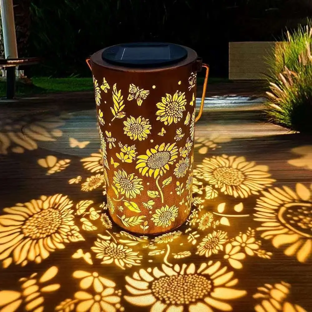 Outdoor Lighting Portable - Luce Solare a Forma di Girasole,