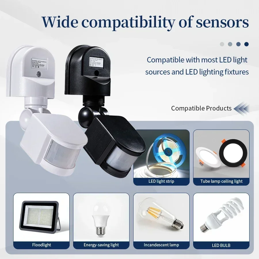Motion Sensor Outdoor - 100-240V 12V PIR Sensore di movimento