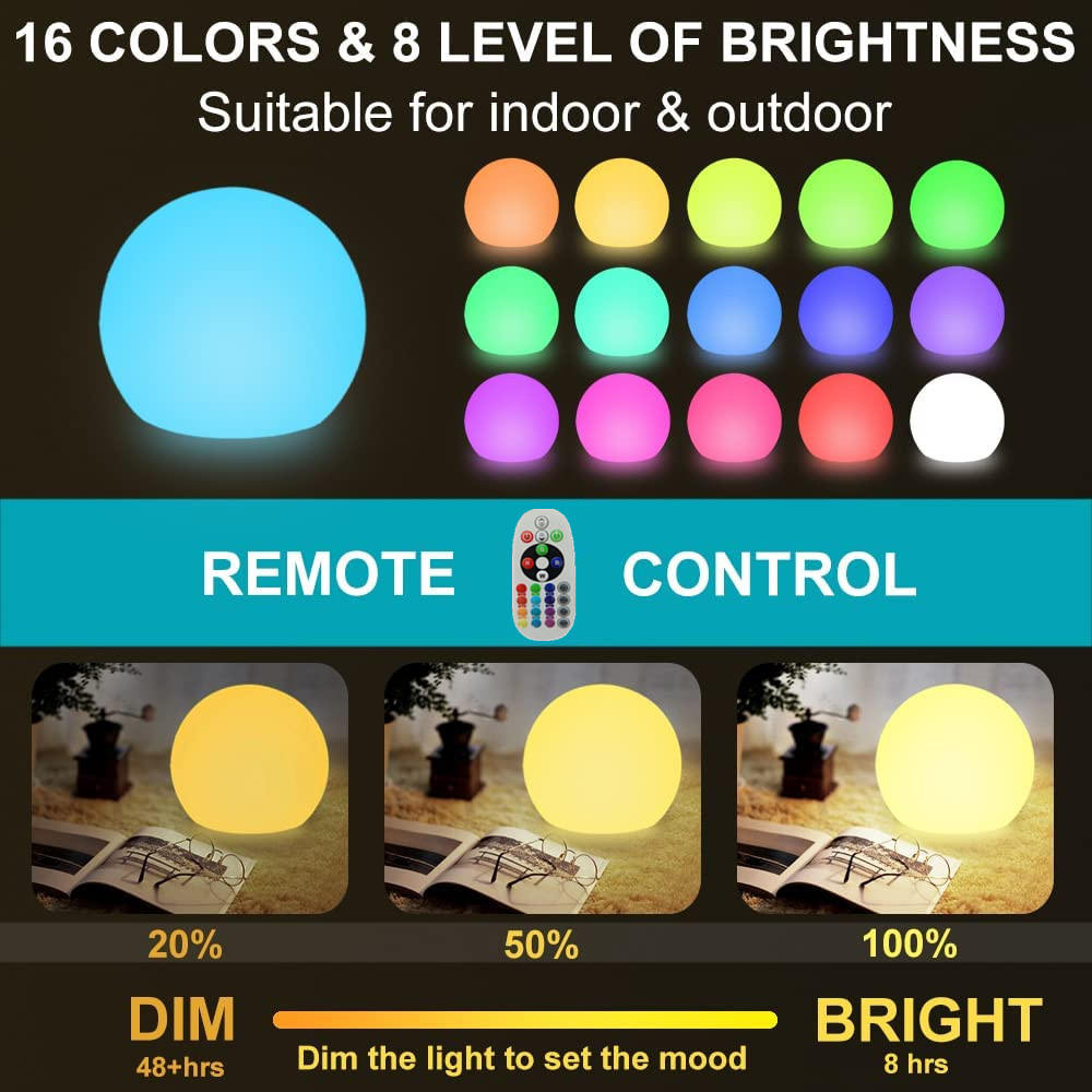 Luce a sfera luminosa a LED ri - Outdoor Lighting For Backyard recensione e prezzo