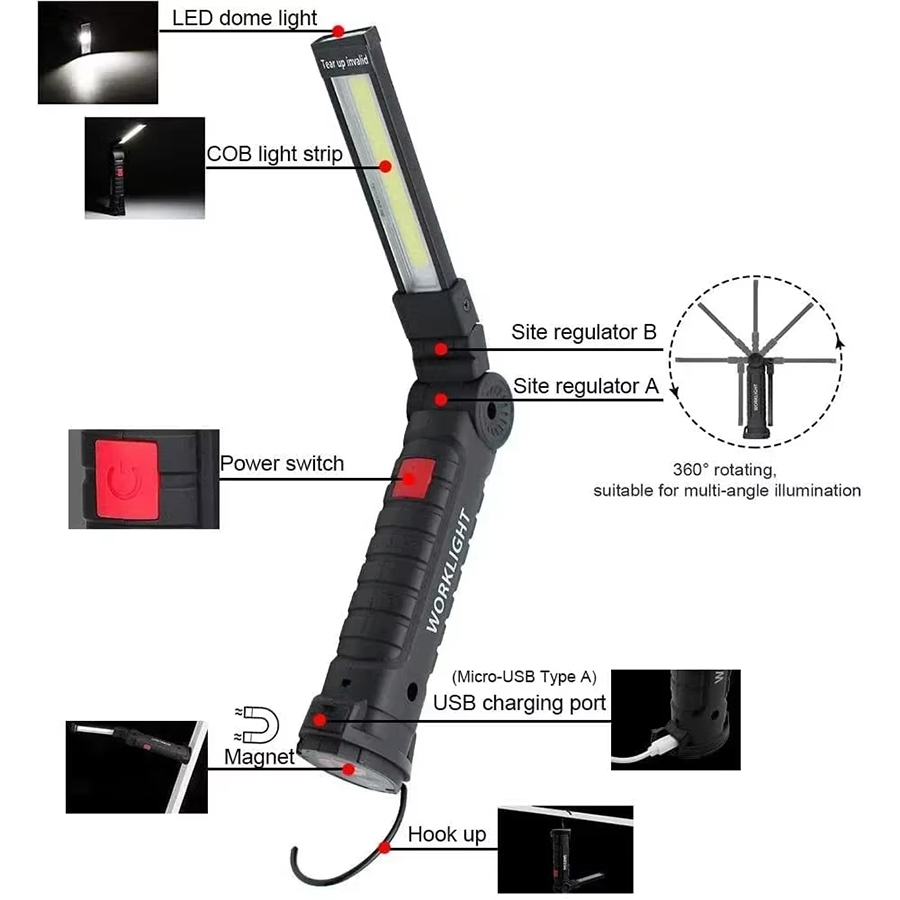 Torcia LED portatile con ganci - Outdoor Lighting Portable recensione e prezzo