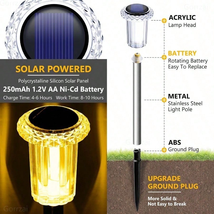 4 pezzi di luci solari da giar - Outdoor Lighting Youtube recensione e prezzo
