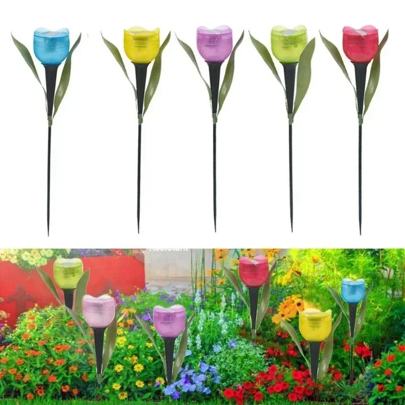 1Pcs Garden Tulip Flower Shape - Outdoor Lighting Youtube recensione e prezzo