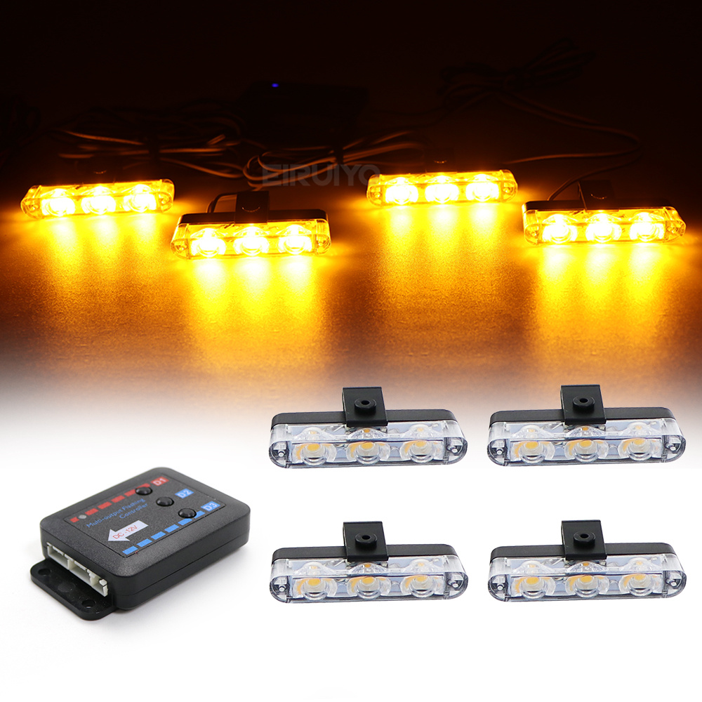 4x 3 LED Luci Stroboscopiche p - Outdoor Lighting Yellow recensione e prezzo